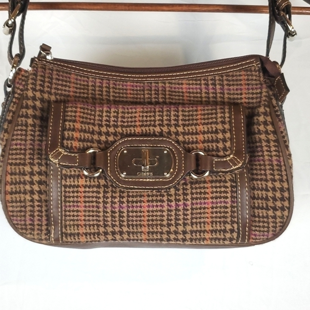 Y2K Plaid Houndstooth Shoulder Bag - Picture 2 of 10